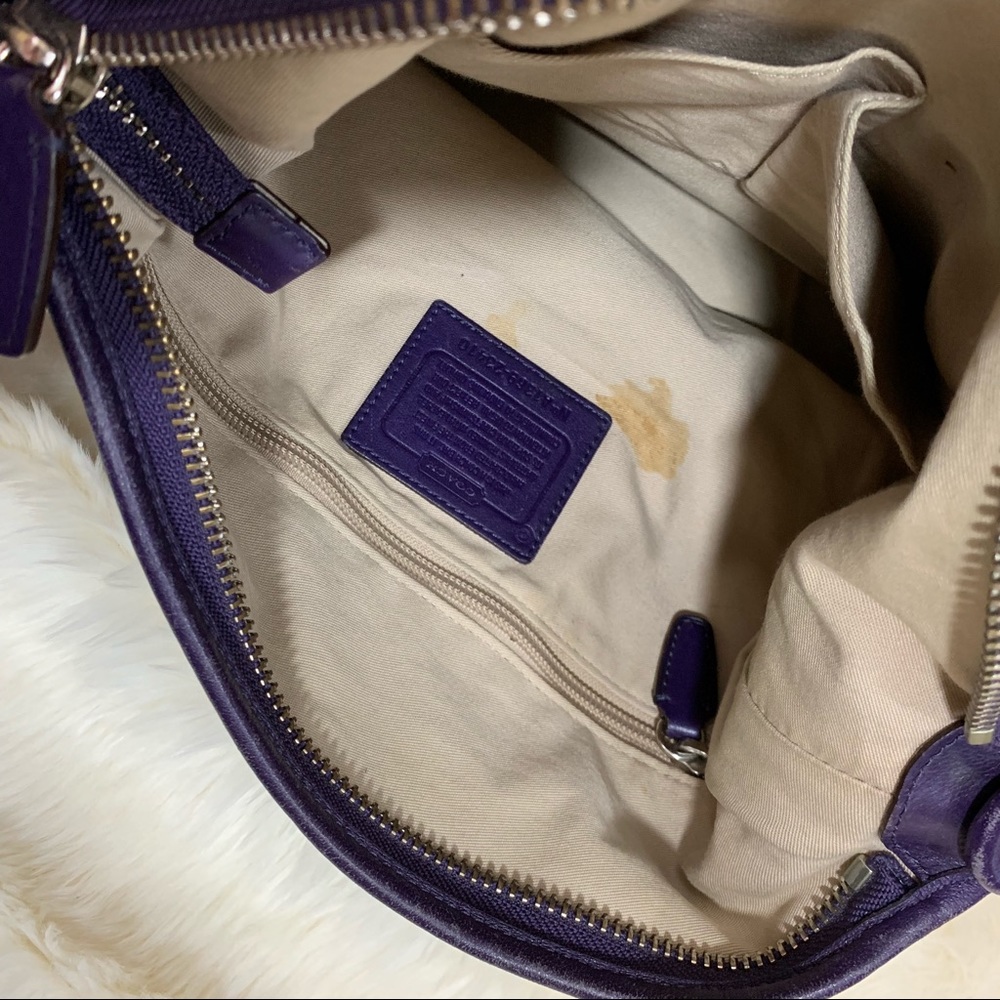 SALE | Coach Legacy Purple Zebra Print Purse - Picture 7 of 8